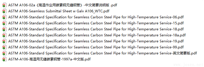 ASTM A106 高溫作業用碳素鋼無縫鋼管 標準下載